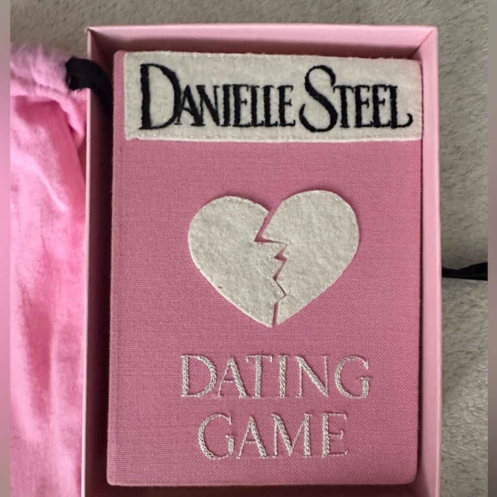 Olympia Le-Tan Book Clutch Danielle Steel Embroidered Pink Dating Game